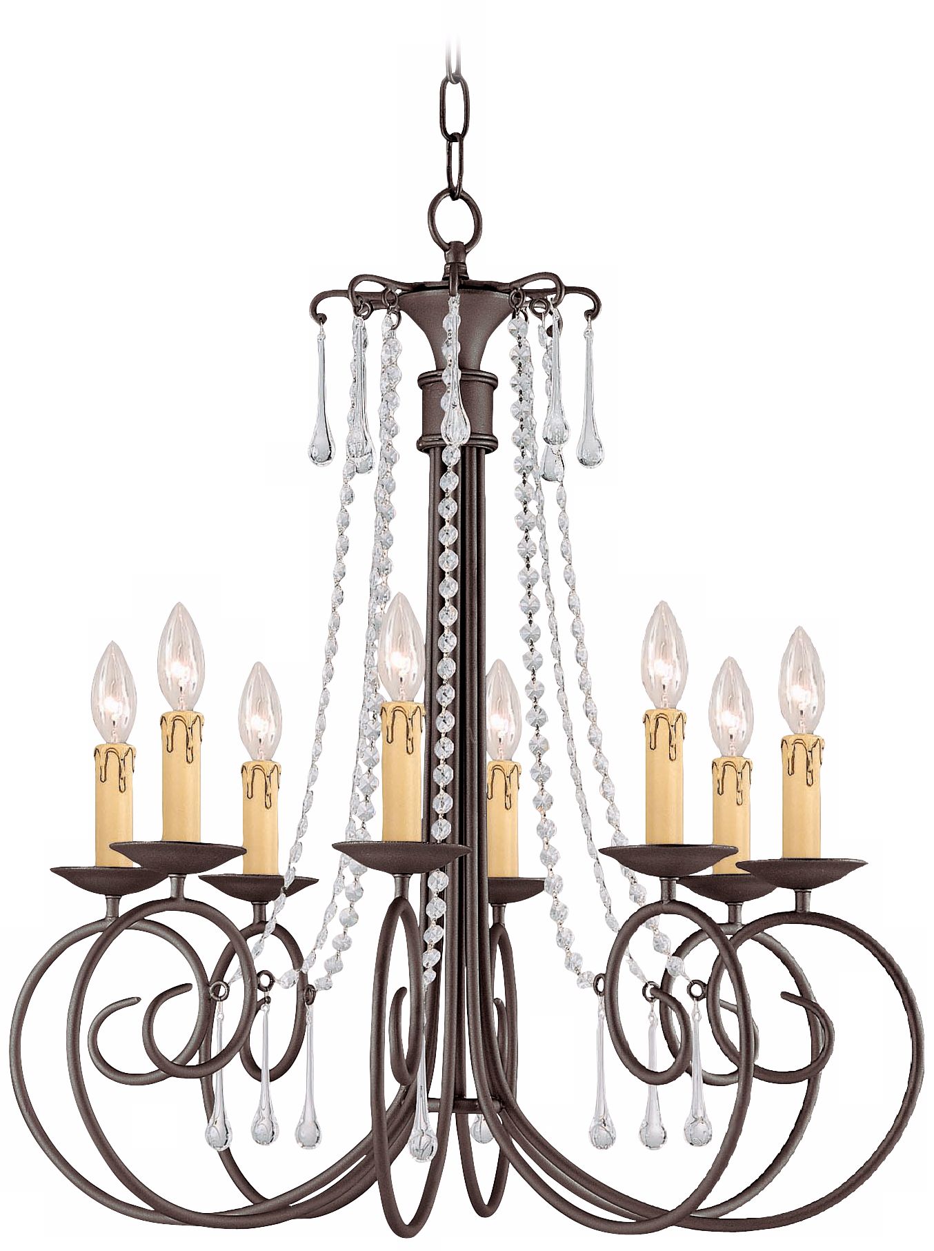 Crystorama Soho Collection Dark Rust 28" Wide Chandelier