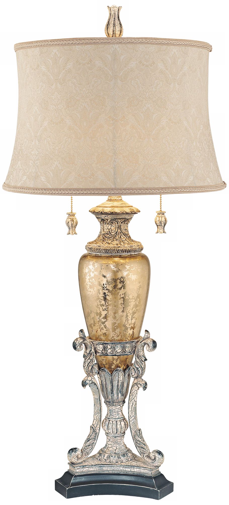 Jessica McClintock Romance Gold and  Silver Urn Table Lamp