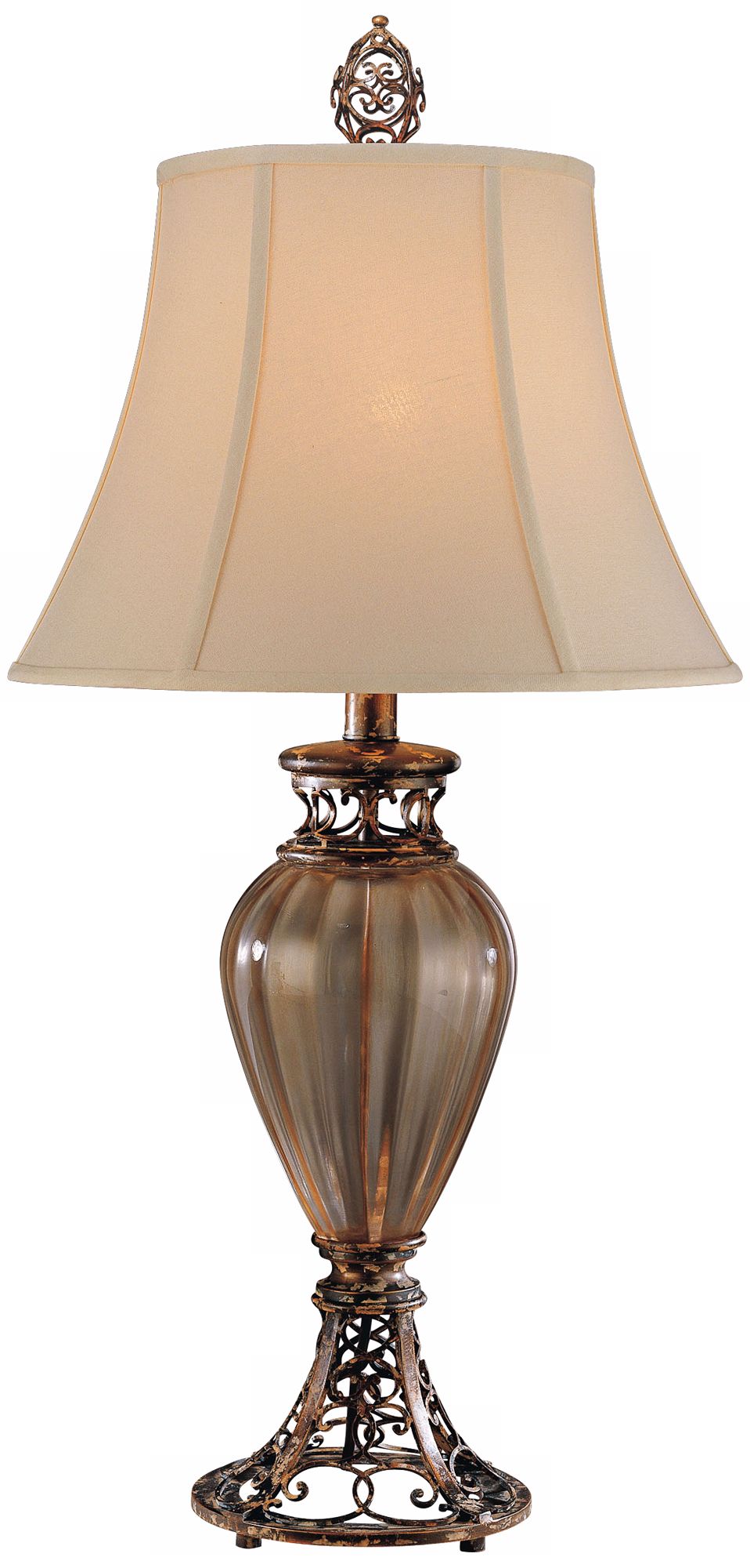 Jessica McClintock Romance Amaretto and Silver Table Lamp