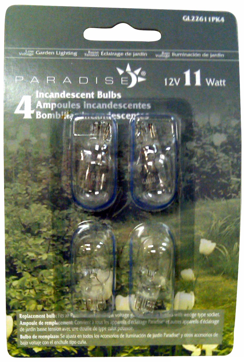 Wedge Pack of 4 12-Volt 11 Watt Light Bulbs