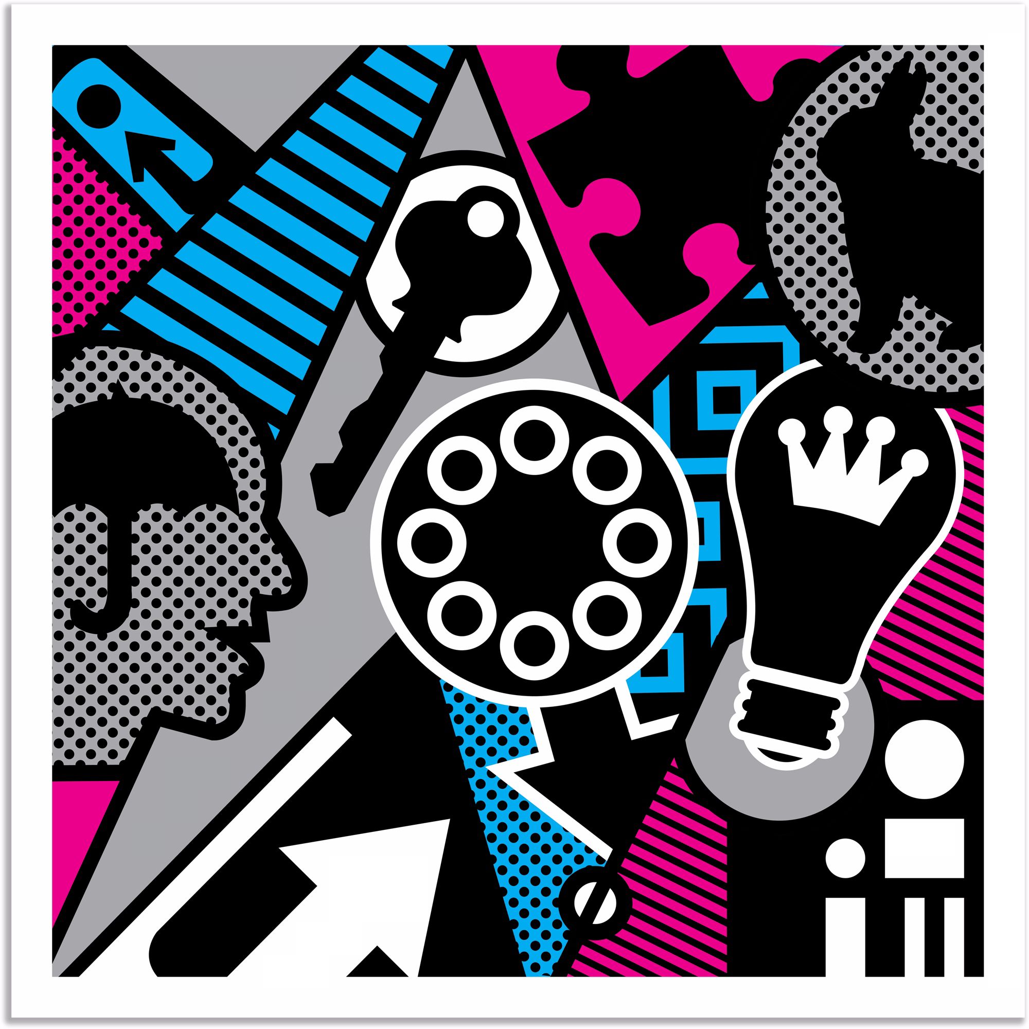 Pop Psychology 25" Square Giclee Wall Art Poster