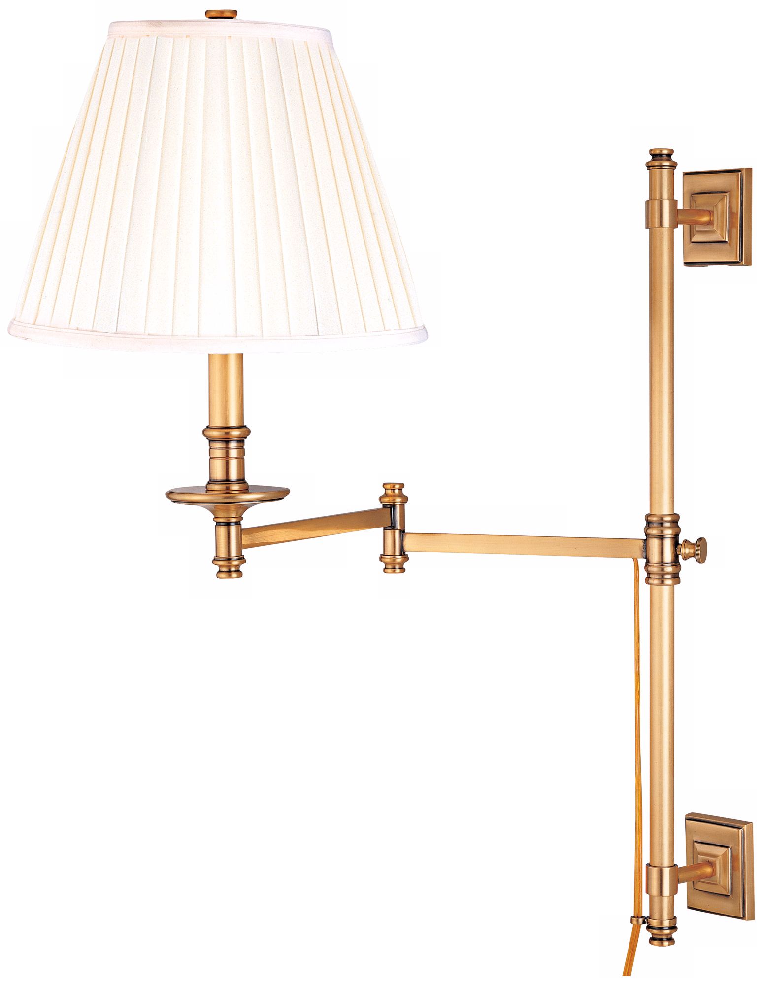 Litchfield Brass Plug-In Swing Arm Wall Lamp