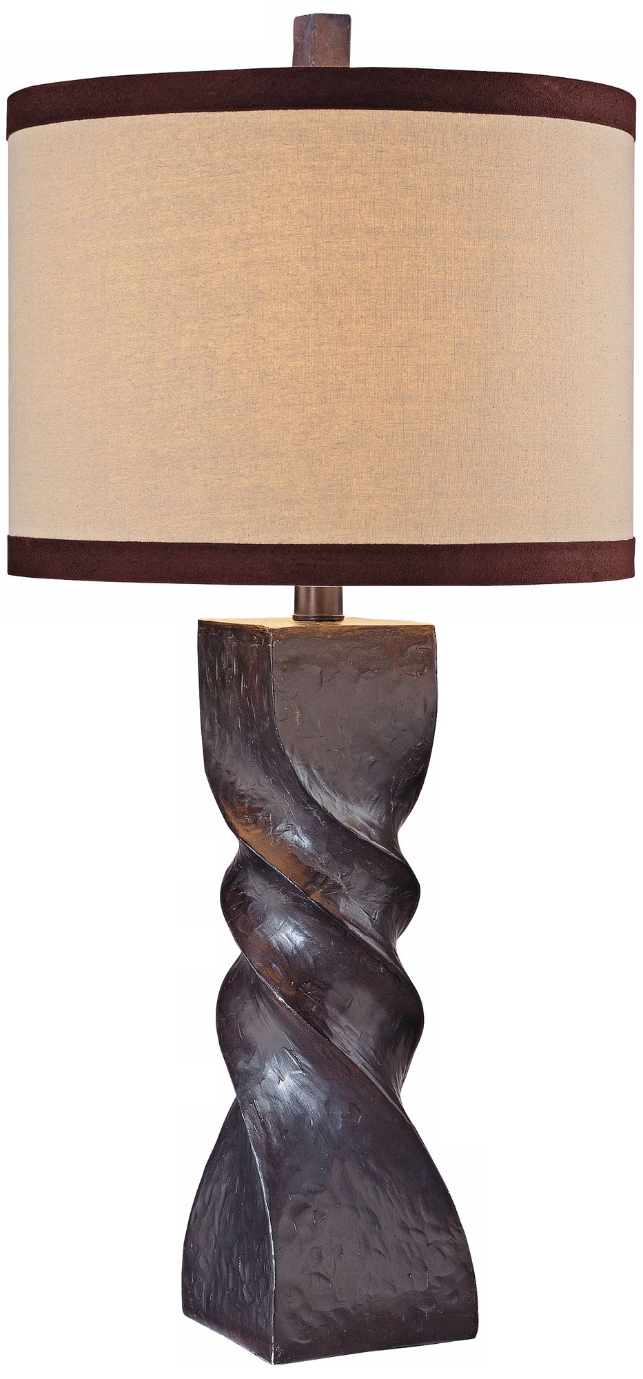 Ambience Collection Dark Brown Twist Column Table Lamp