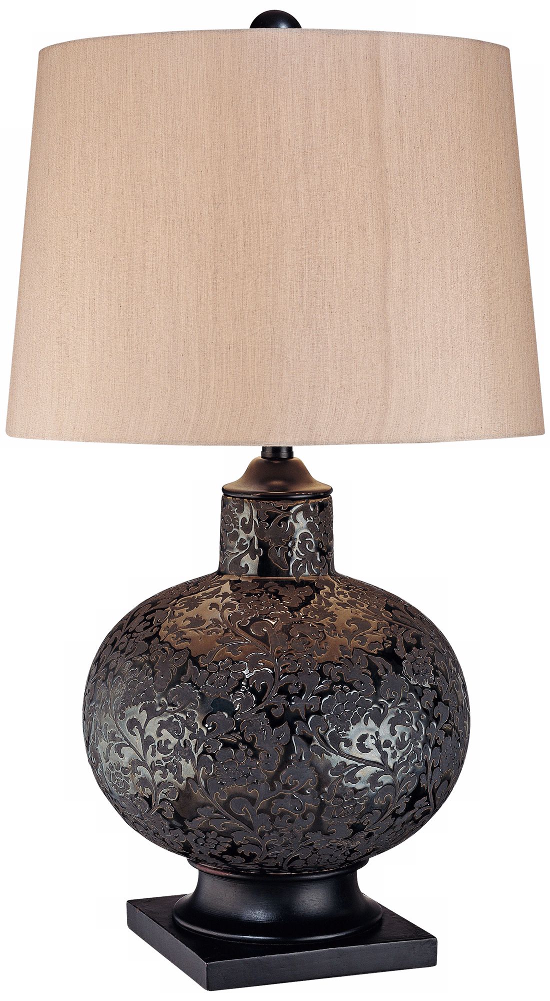 Ambience Collection Bronze Lace Pot Table Lamp