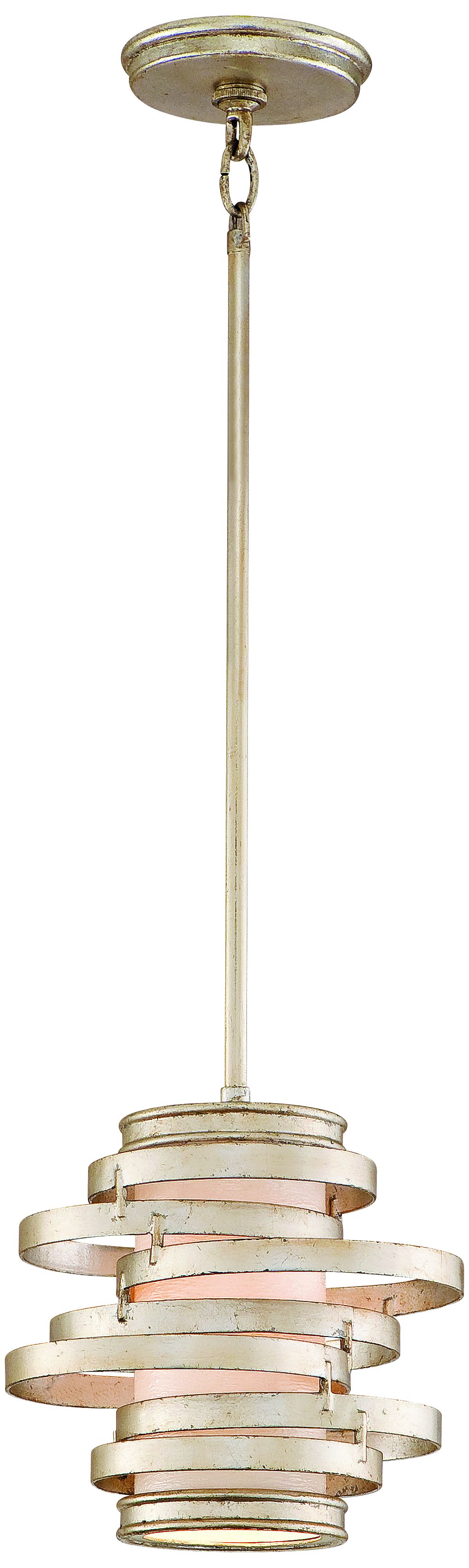 Corbett Vertigo Collection 1-Light Silver Pendant Chandelier