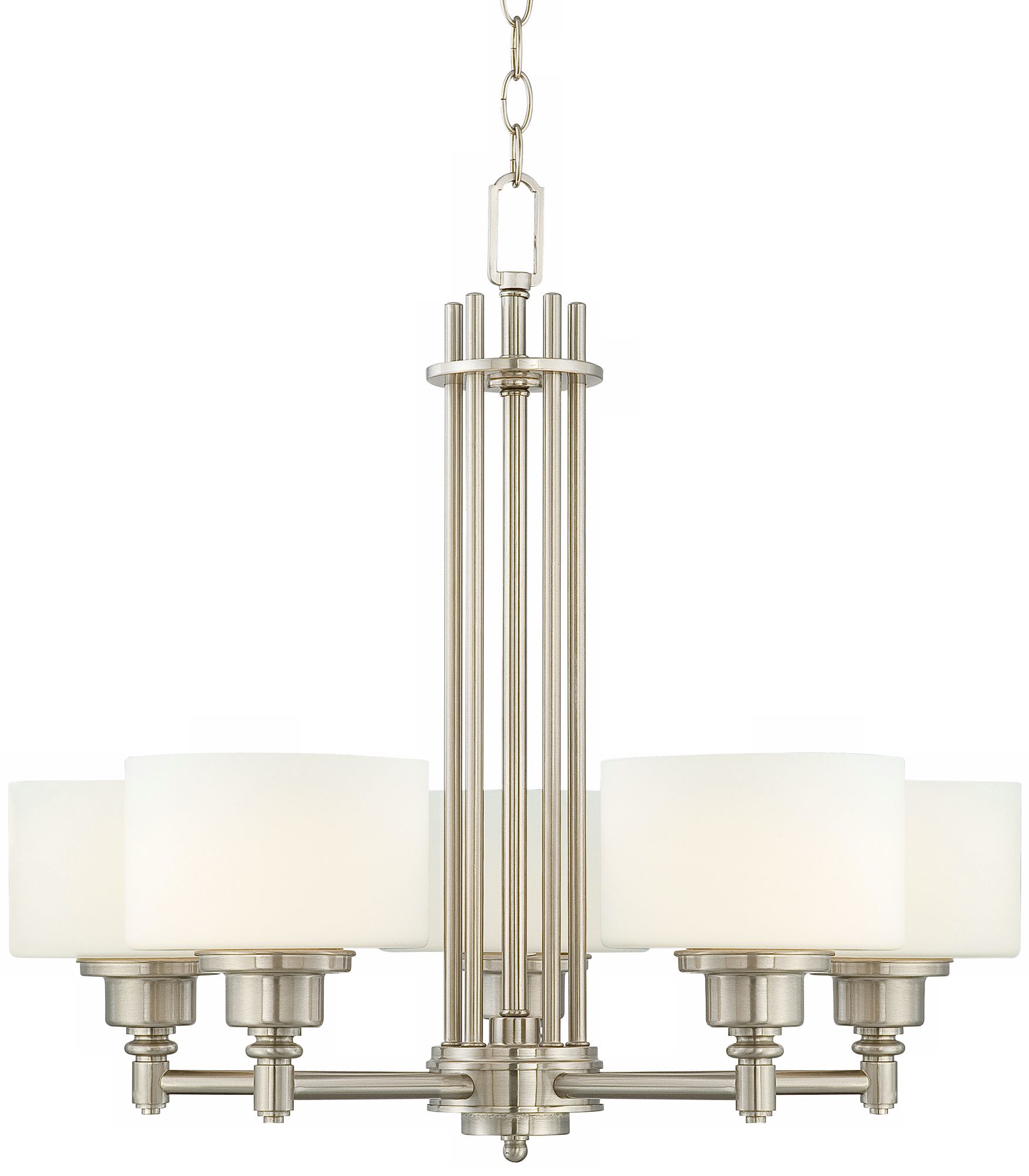 Possini Euro Opal Glass 26 1/2" Wide 5-Light Chandelier