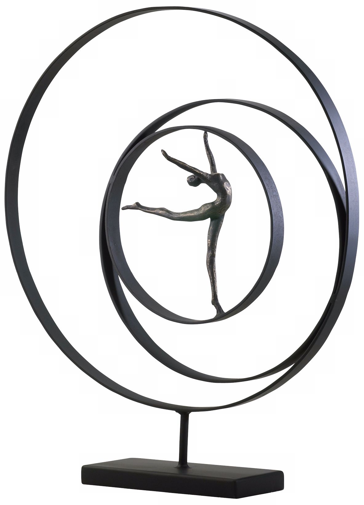 Saute Ballet Statue With Old World Finish