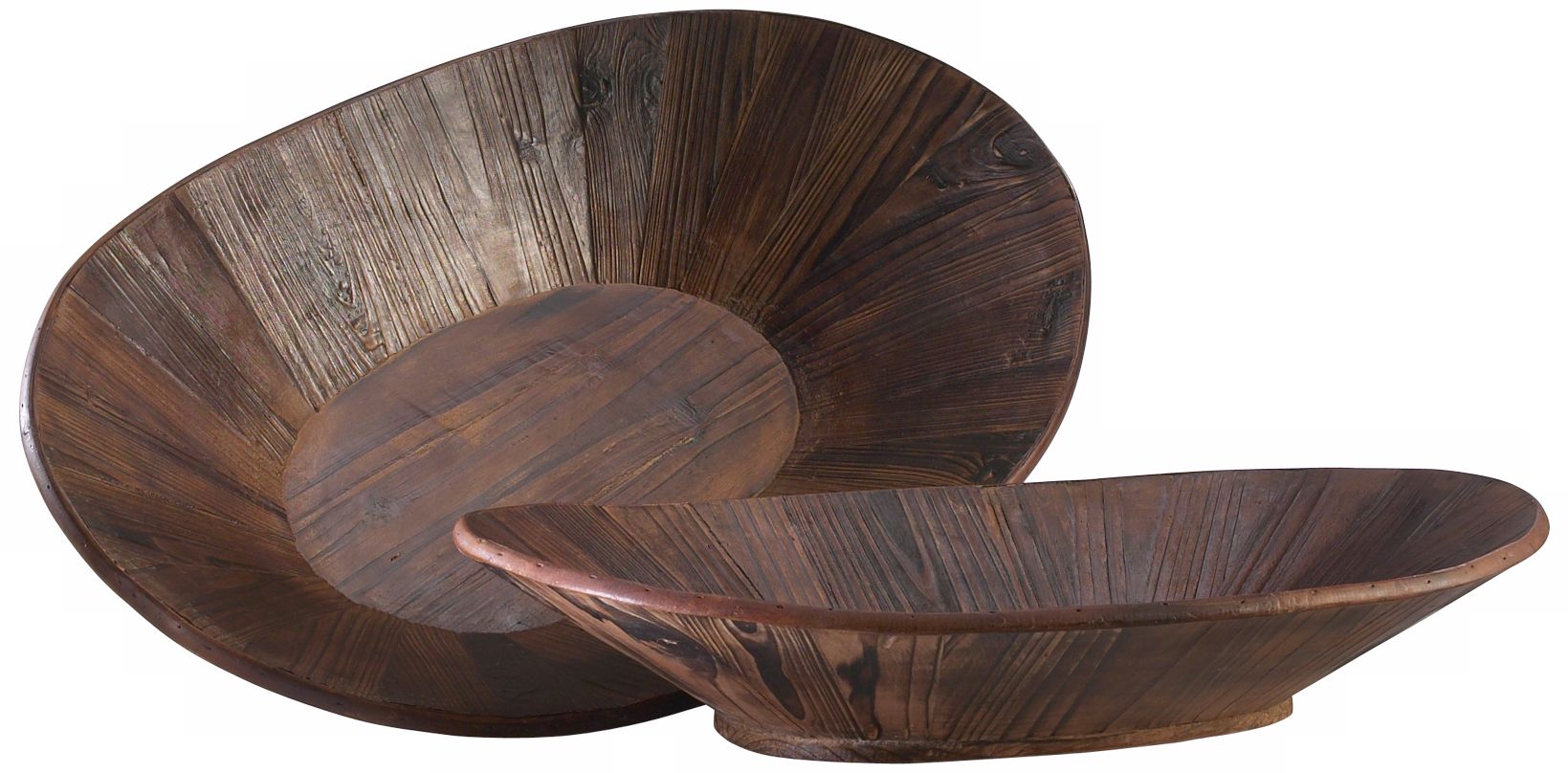 Set of 2 Graham Oval Wooden Trays