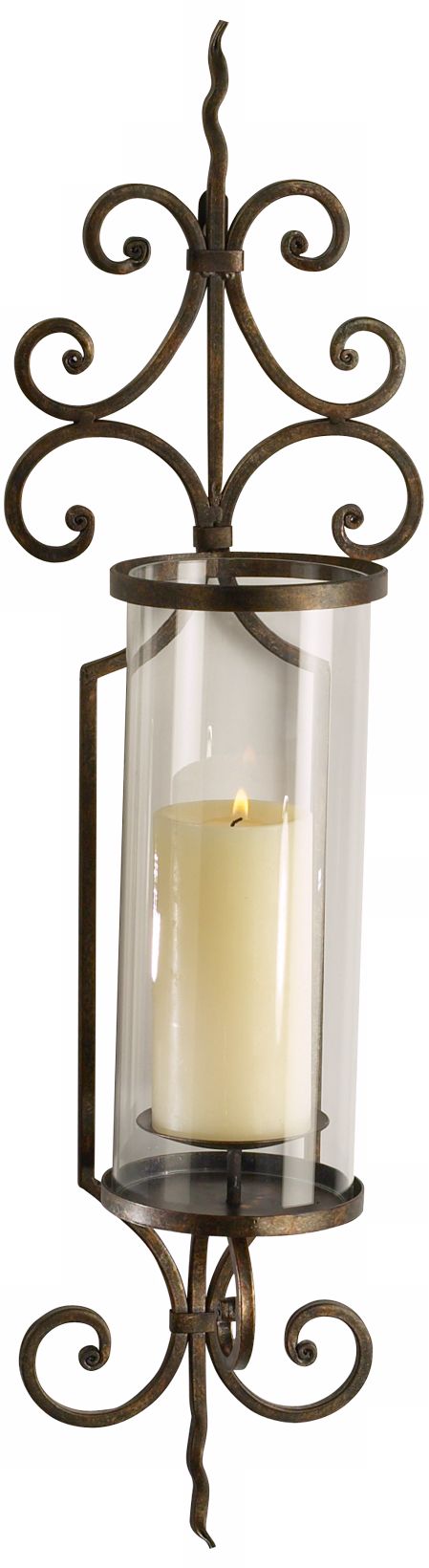 Wrought Iron Pavillion Wall Candle Holder