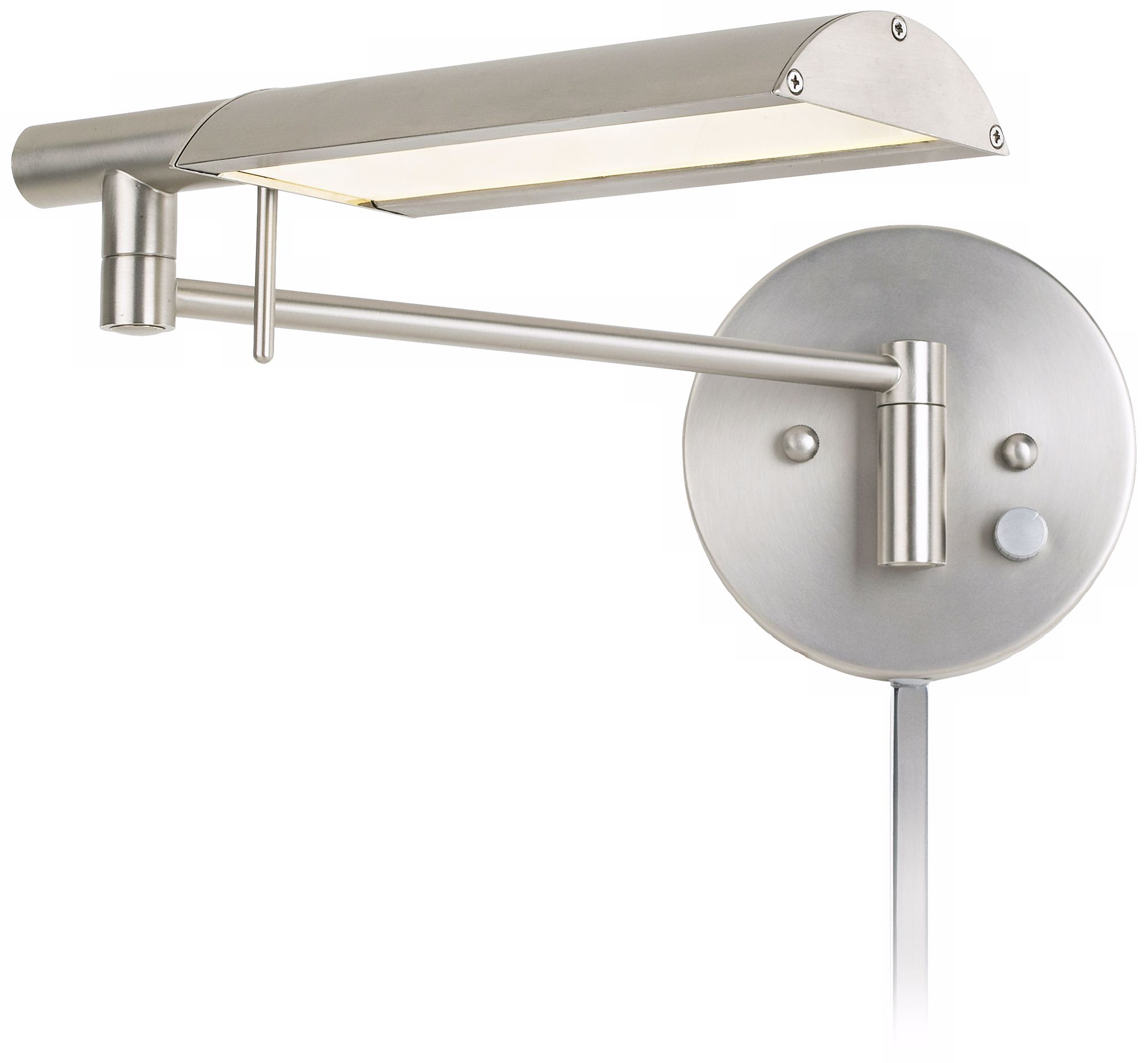 Wilten Satin Nickel Plug-In LED Swing Arm Lamp