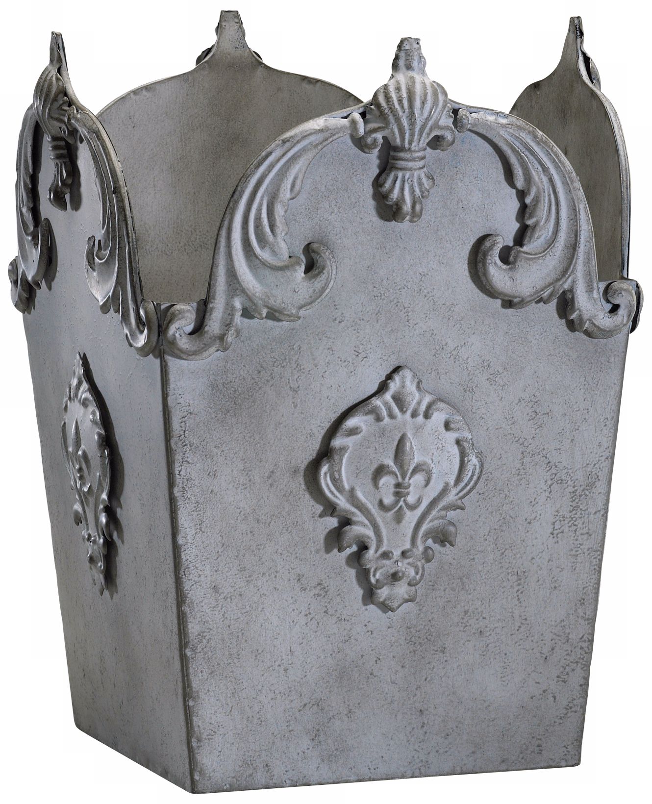 Oyster Silver Iron Vintage French Decorative Container R0272