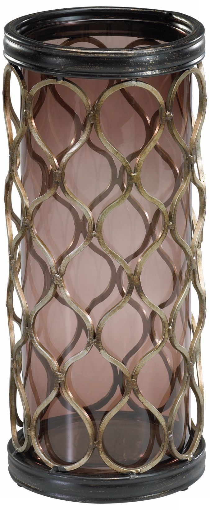 Mystic Gold Large Mesh Candle Holder
