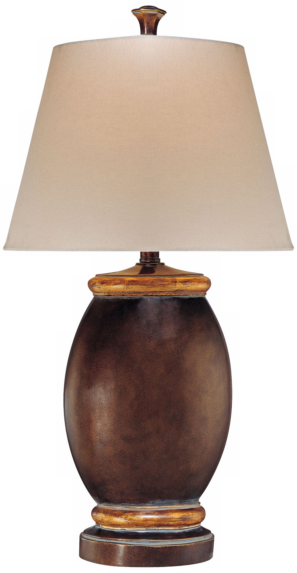Ambience Collection Brown Oval Table Lamp