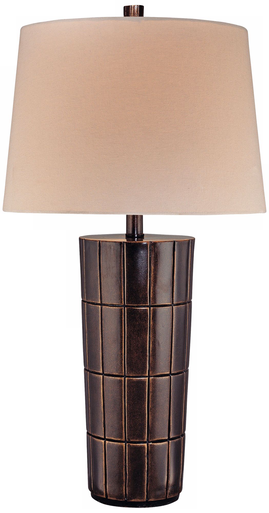 Ambience Collection Brown Cylinder Table Lamp