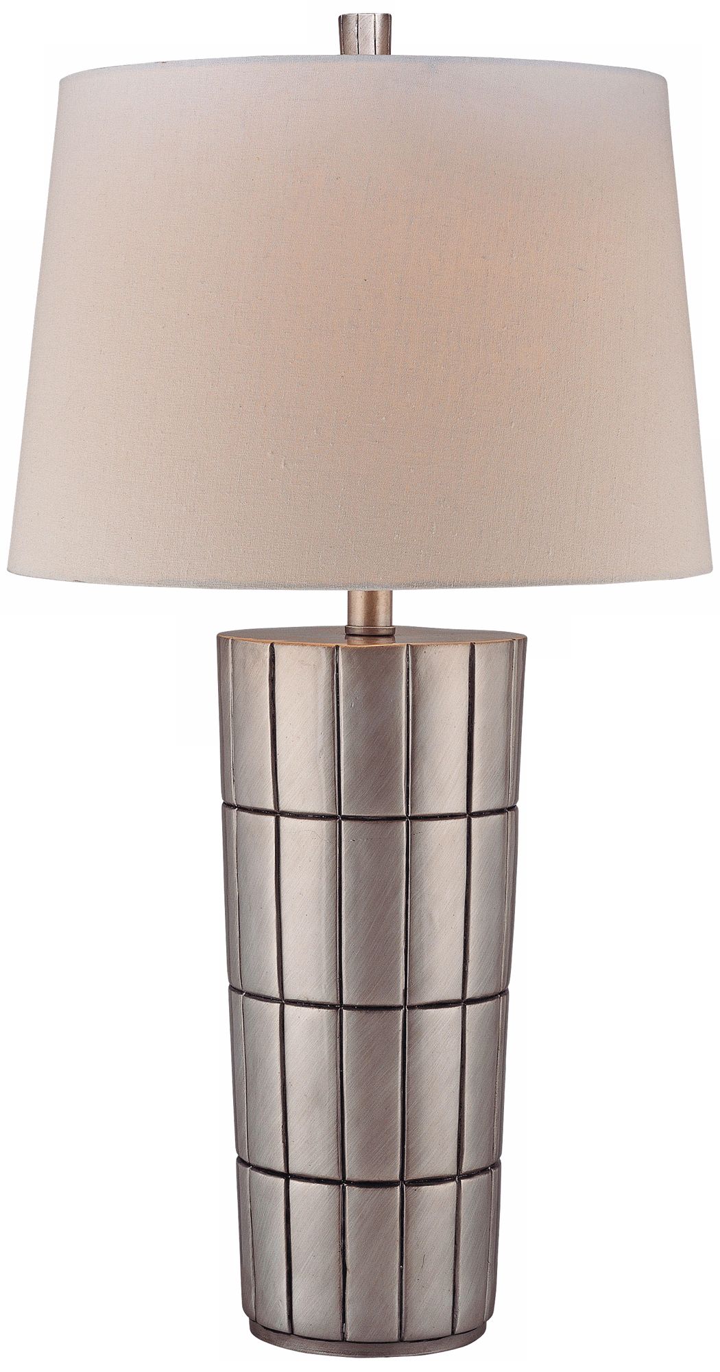 Ambience Collection Silver Cylinder Table Lamp