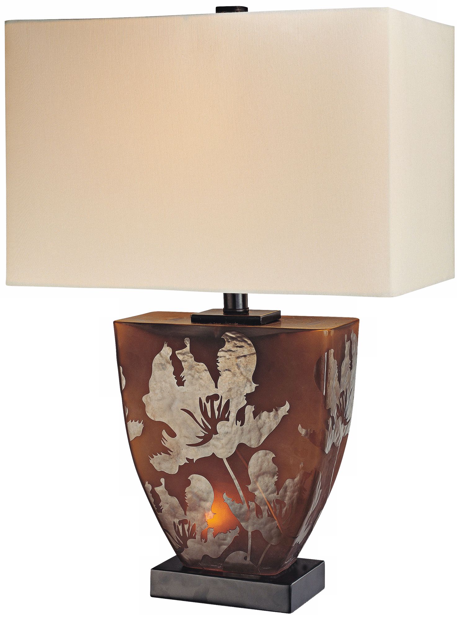 Ambience Collection Amber Glass Night Light Table Lamp