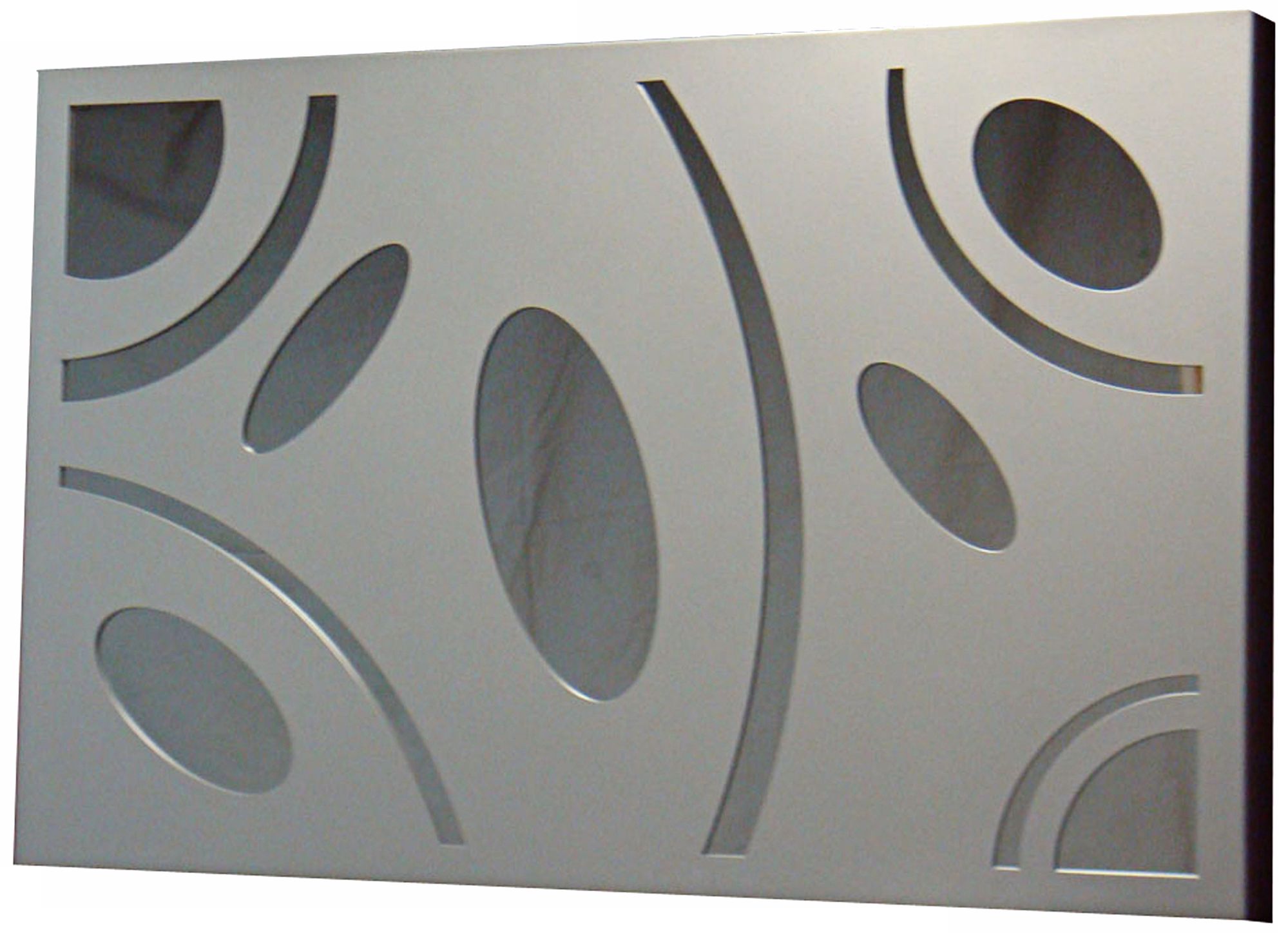 Silver Shapes 29" Wide Metal Frame Wall Mirror