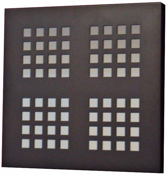 Black Quarter Squares 19" Square Wall Mirror