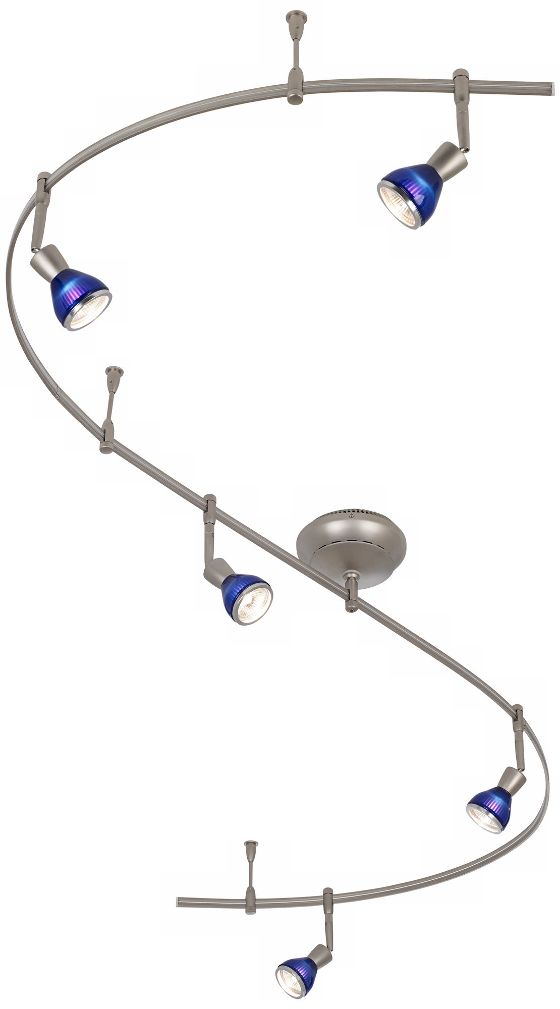 Satin Nickel 5-Light Monorail Track Light Kit