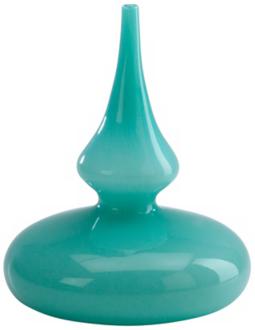 Turquoise Glass Stupa Vase R0679