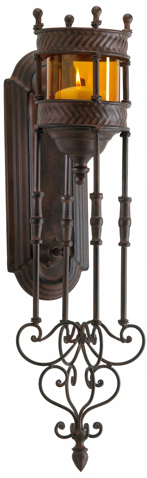 Iron Old World Wall Candle Holder