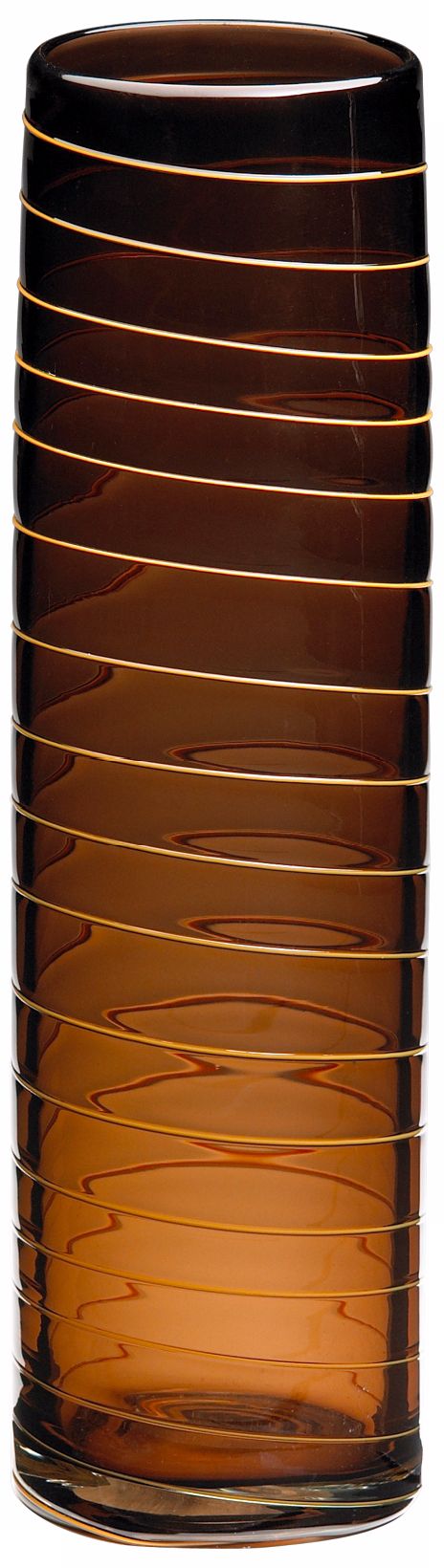 Large Raw Umber Glass Vesper Vase