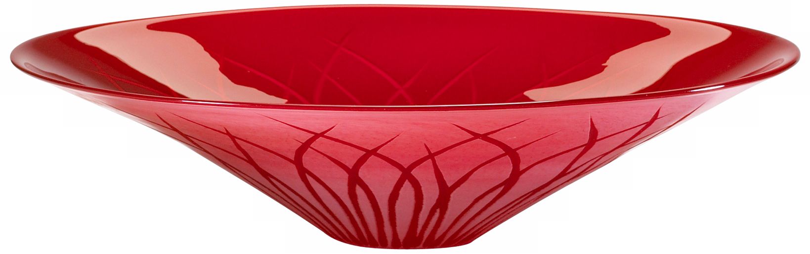 Rouge Red Glass Serving Bowl
