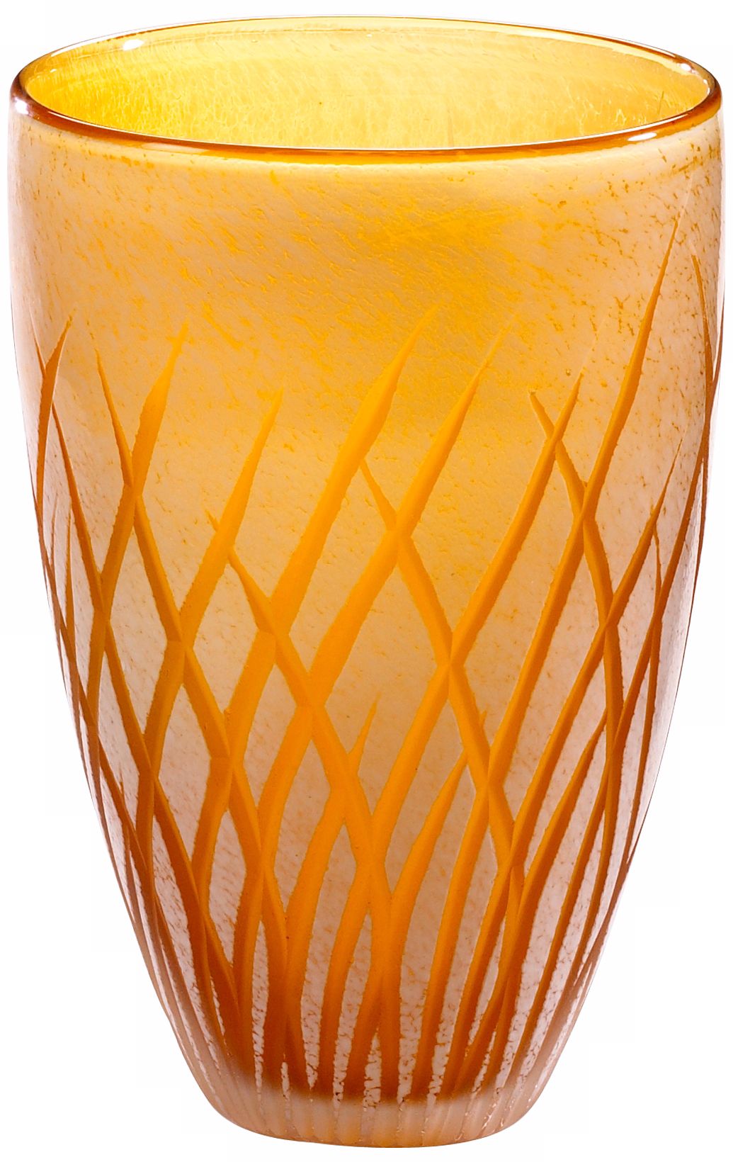 Medium Amber and White Aquarius Vase