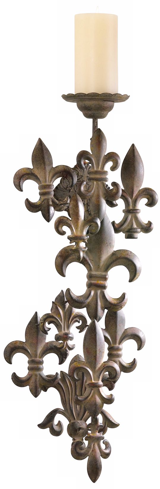 Rustic Iron Marquette Wall Candle Holder