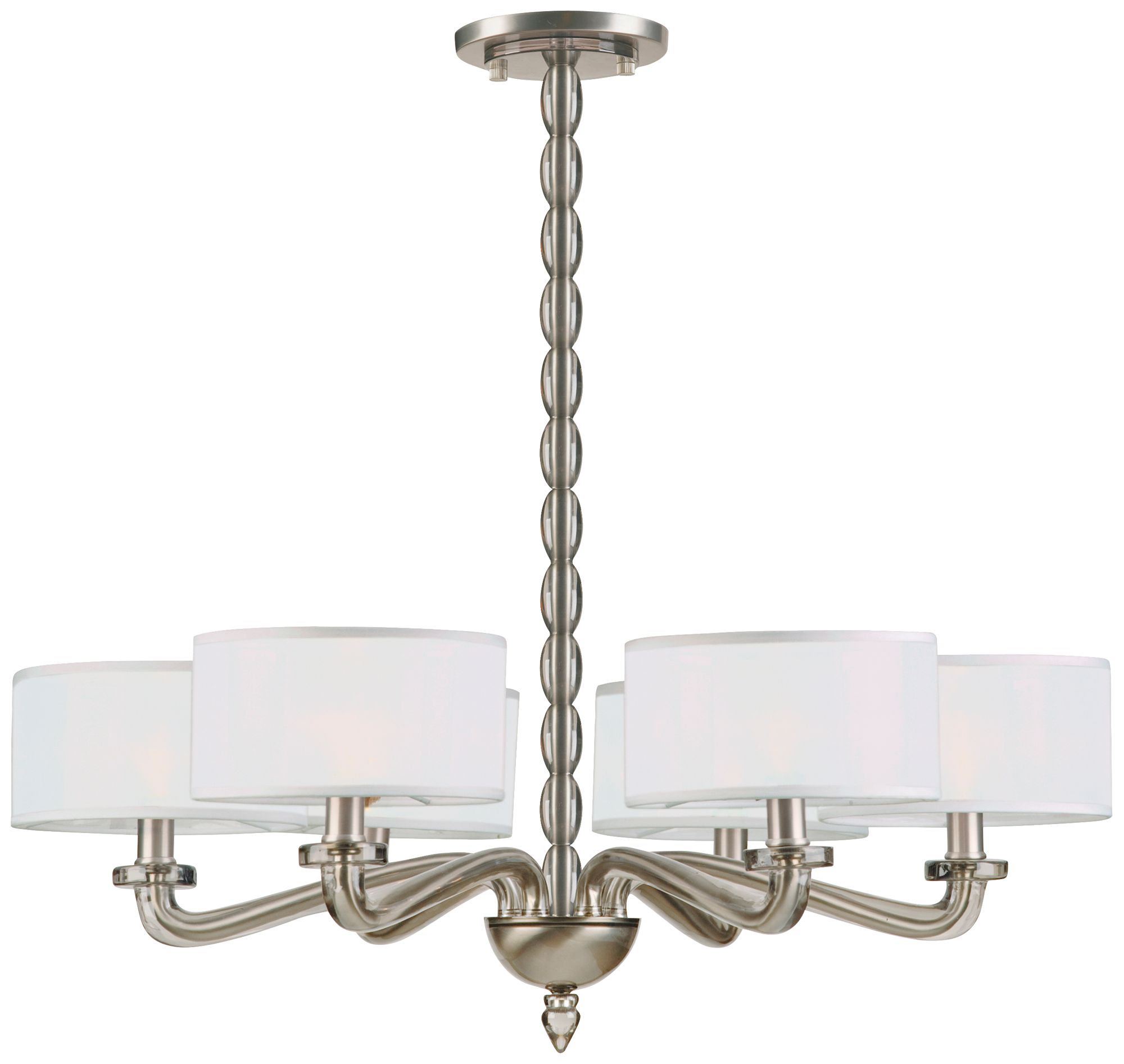 Crystorama Luxo Satin Nickel 30" Wide Chandelier