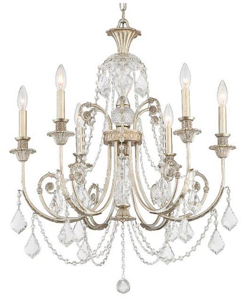 Crystorama Regis Collection Old Silver 26" Wide Chandelier