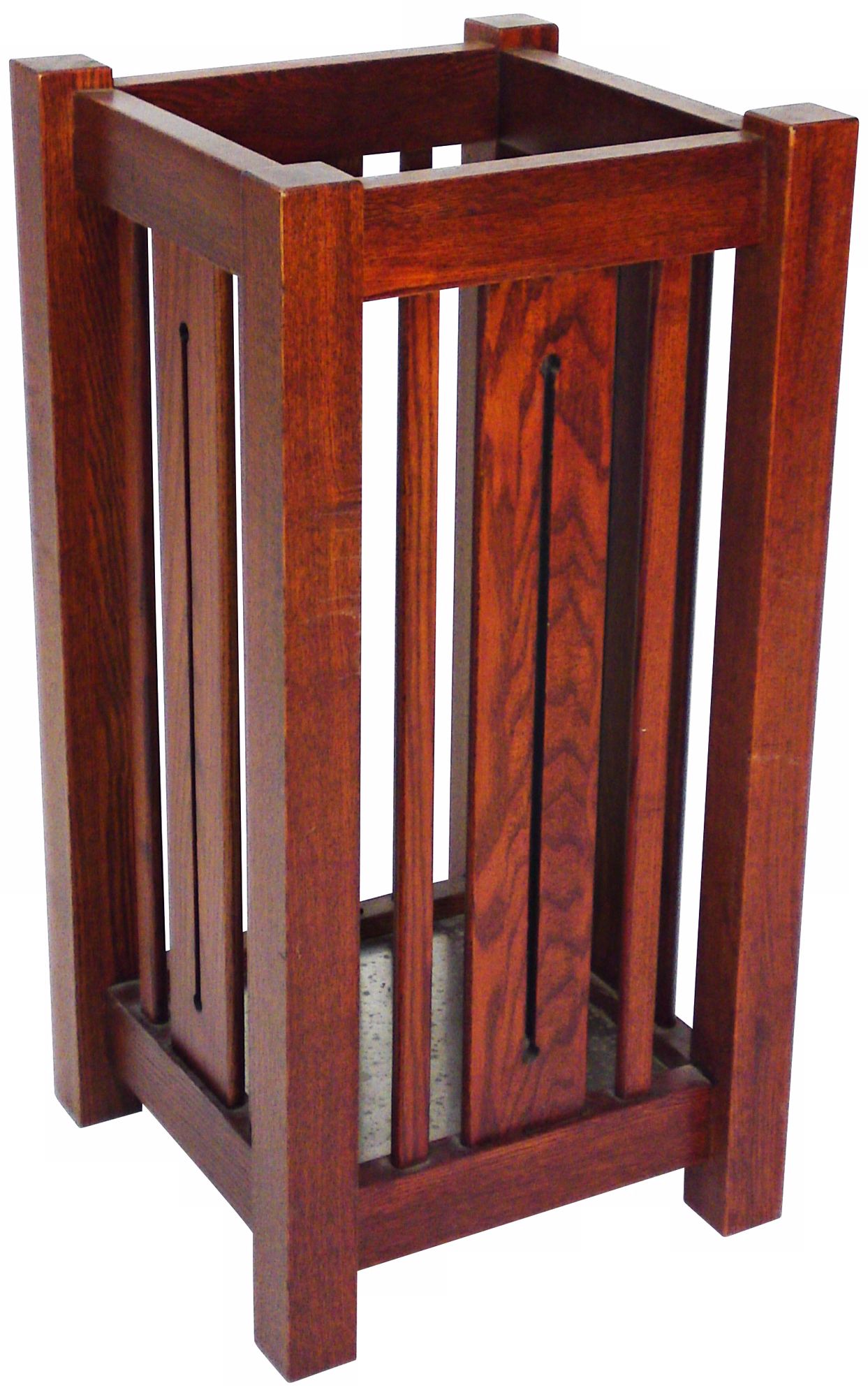 Mission Style Oak Finish Umbrella Stand