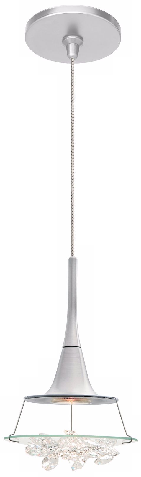 LBL Vision Clear Crystal Nickel Pendant Light
