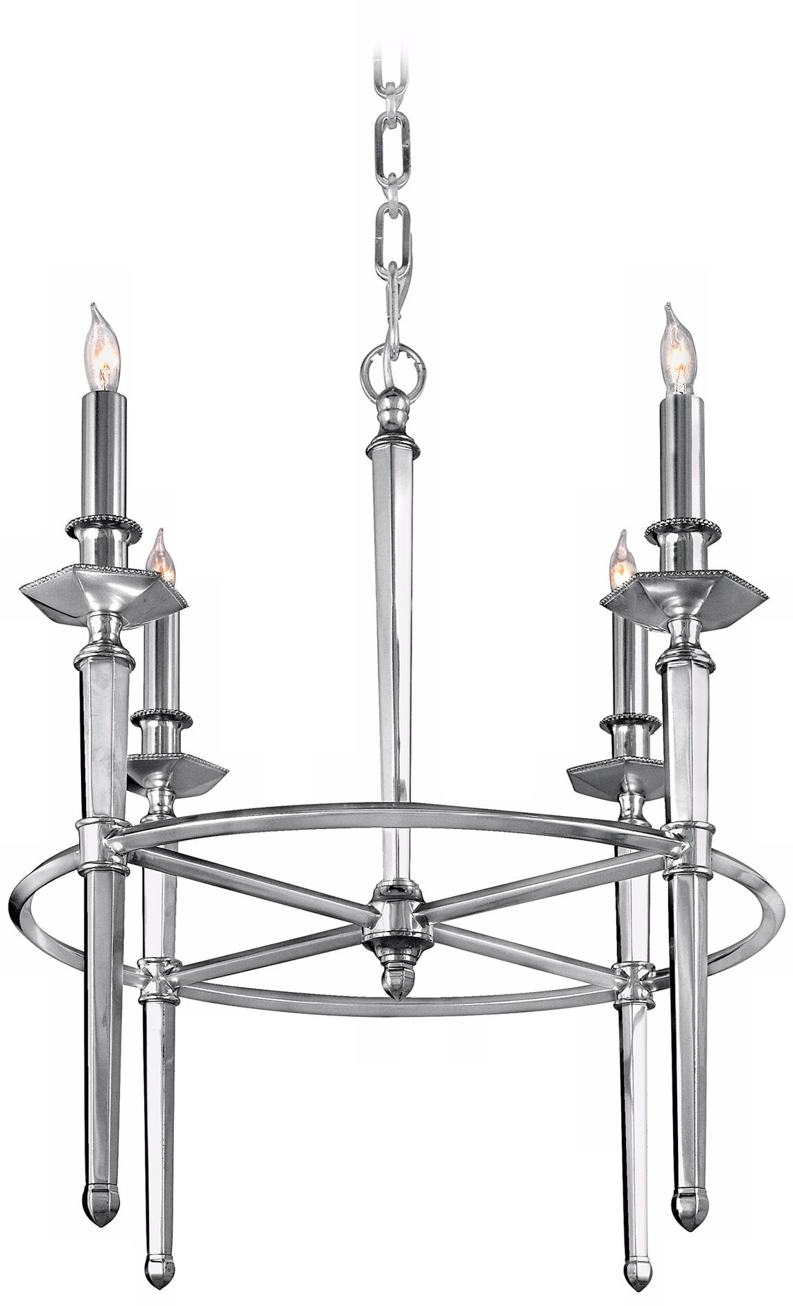 Favray Silver Four Light Chandelier