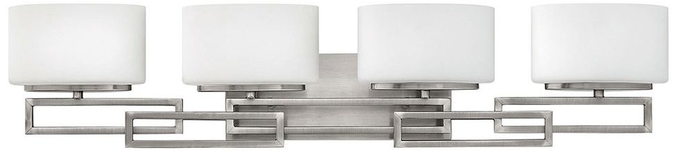 Hinkley Lanza Nickel 34" Wide Bathroom Wall Light