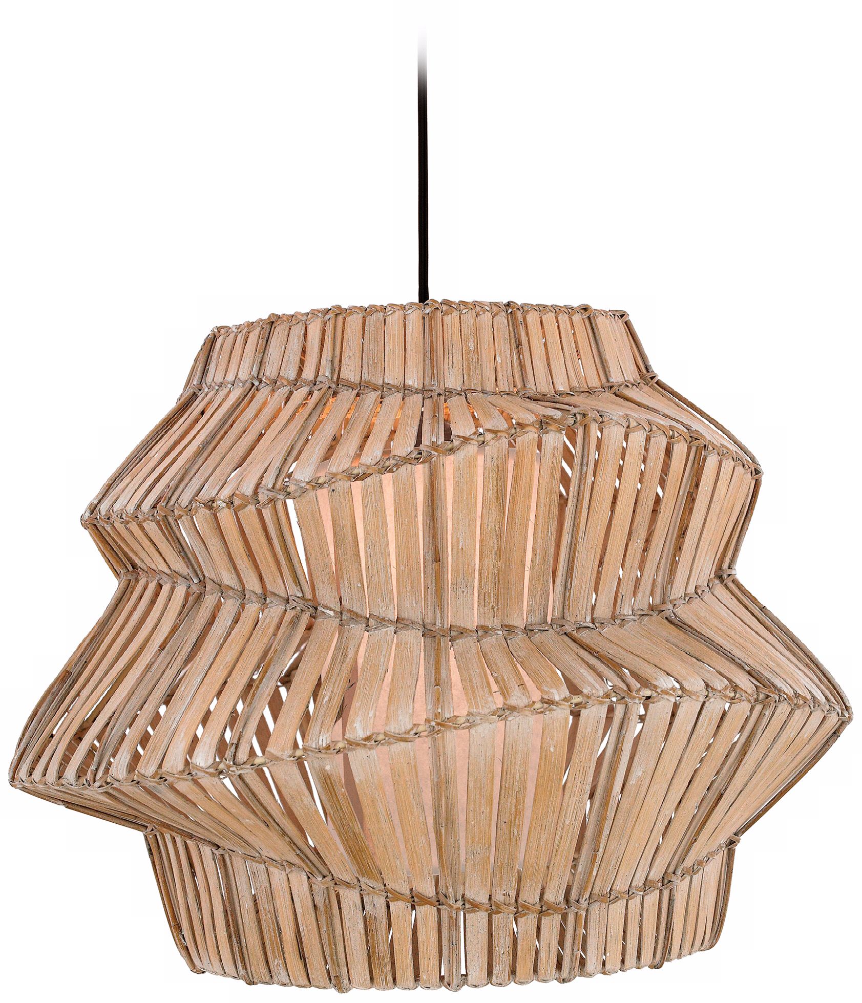 Tobago Rattan 20" Wide Asymmetric Pendant Light