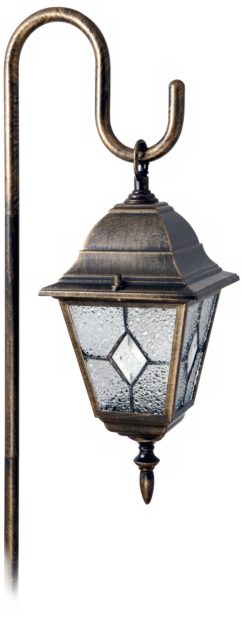 Tiffany Style Shepherd Hook Diamond Glass Landscape Light