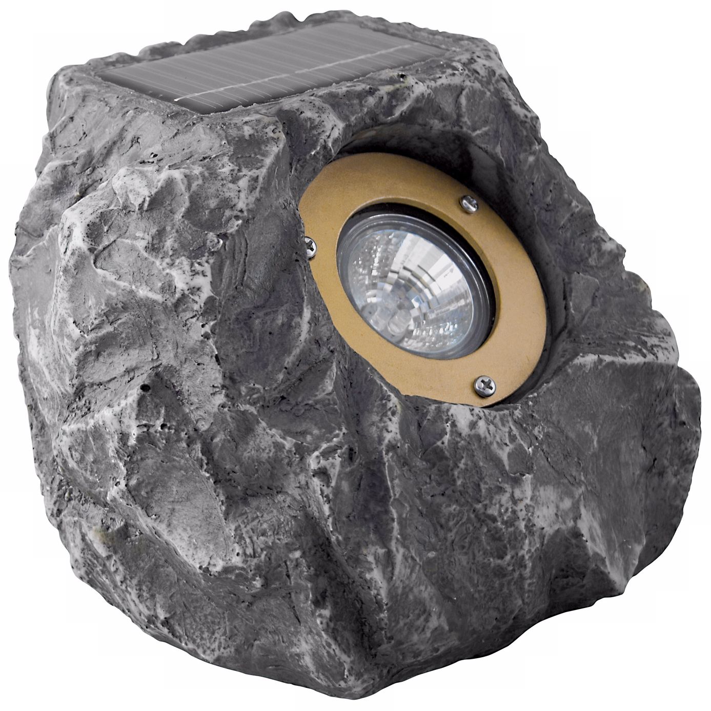 Rock Grey Finish Solar LED Outdoor Spotlight