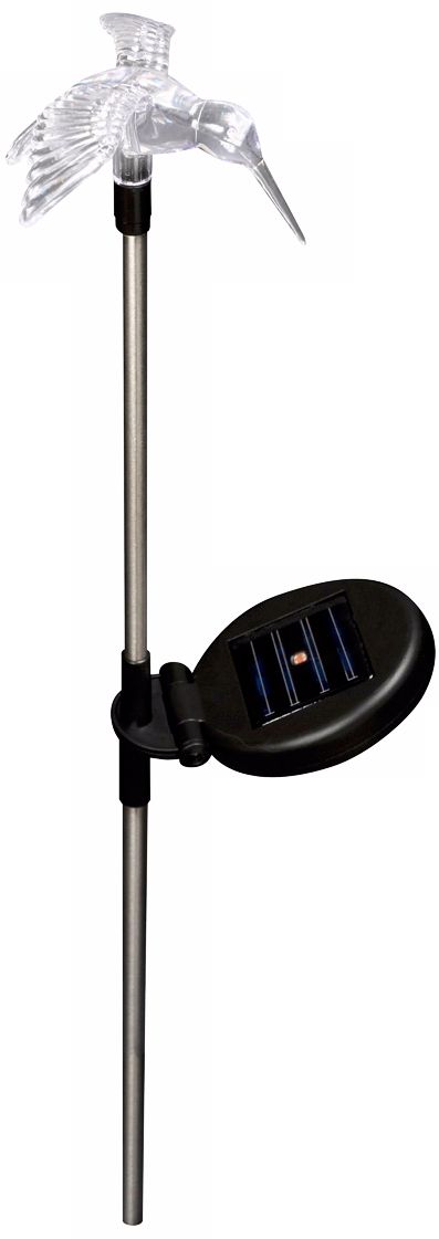 Blue Hummingbird Solar LED Landscape Light