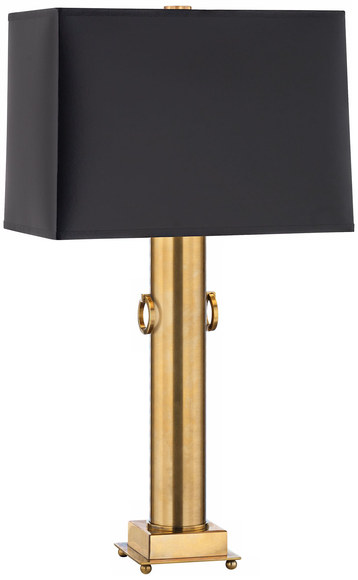 Ondine 24 1/4" High Brass Black Parchment Shade Table Lamp