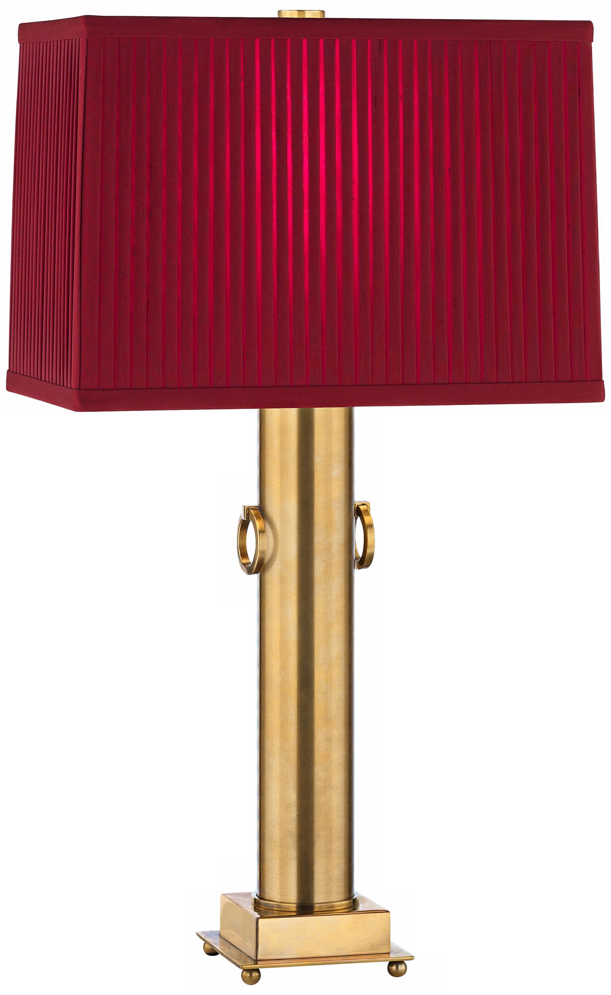 Ondine 24 1/4" High Brass Ruby Silk Shade Table Lamp