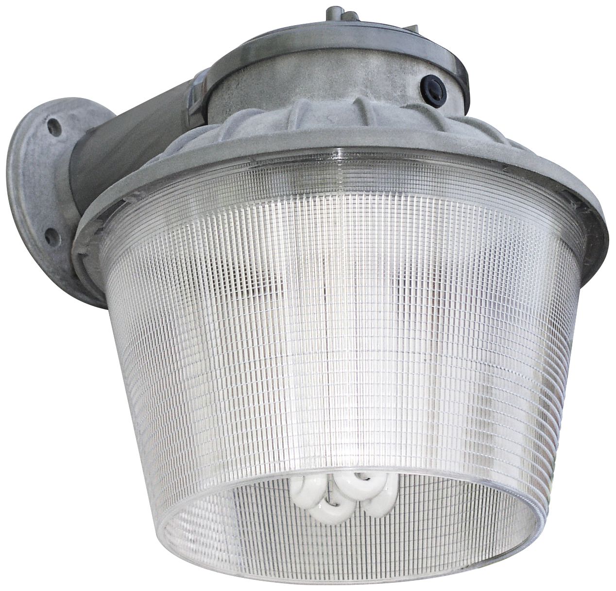 Silver Dusk to Dawn 12" High Outdoor Yard Light
