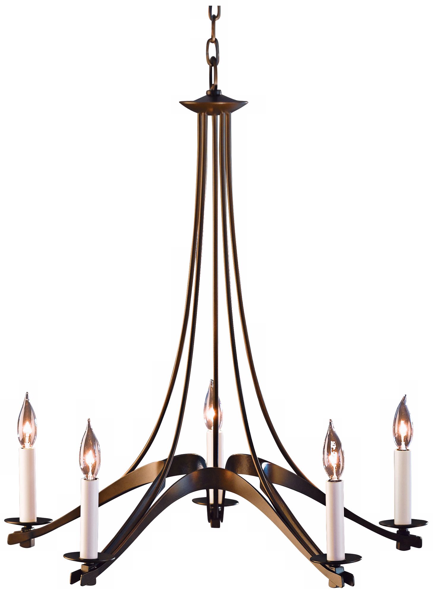 Hubbardton Forge Ribbon Bronze 5-Light Chandelier