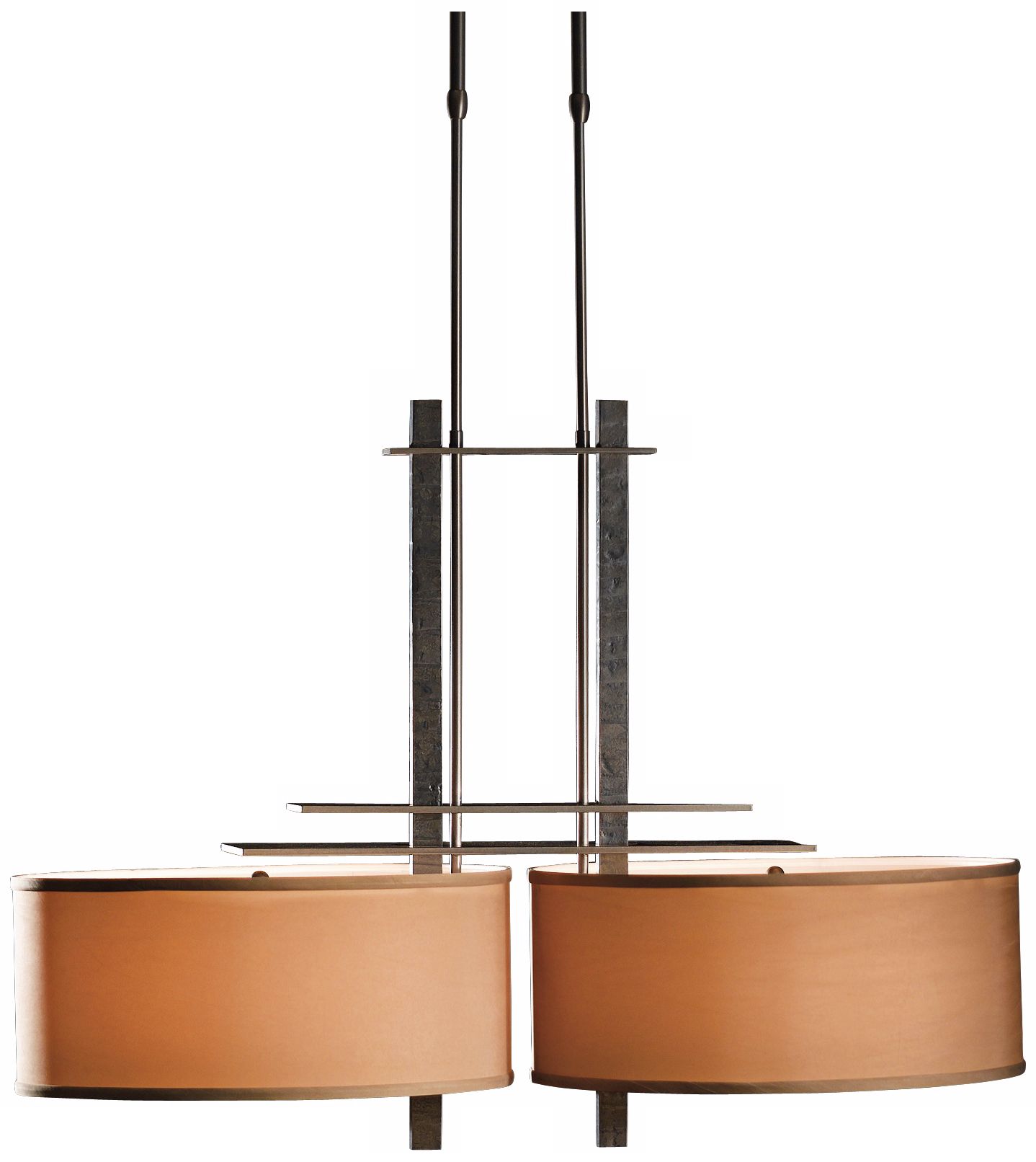 Hubbardton Forge Ondrian Double Burnished Steel Chandelier