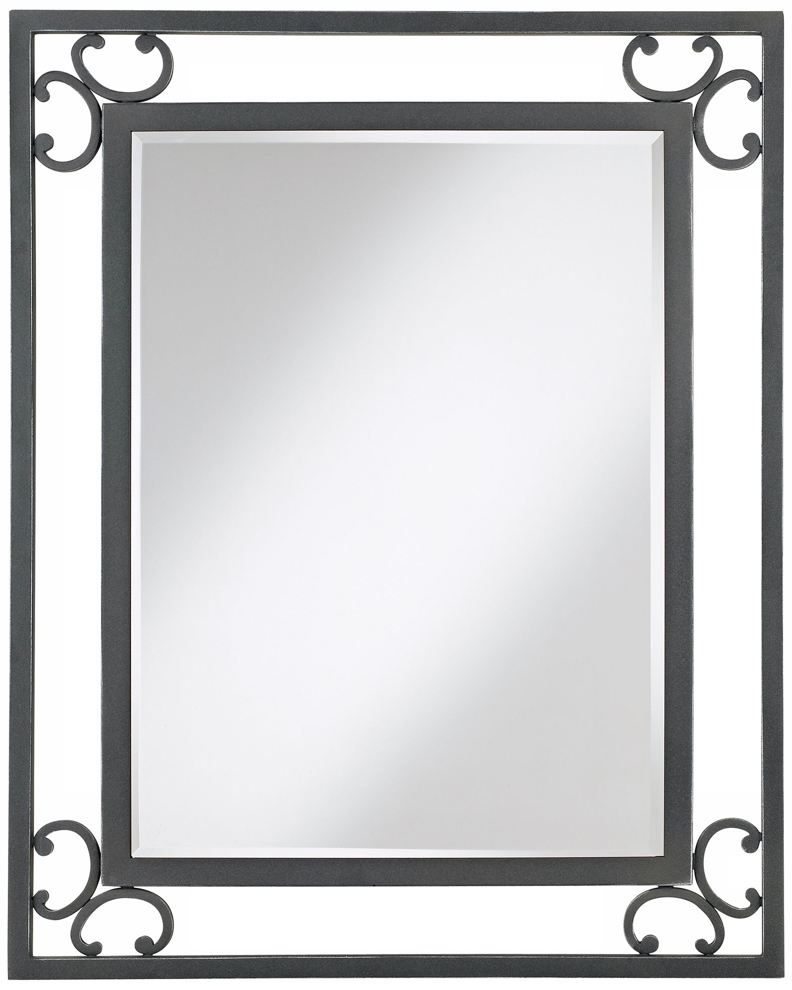 Curling Corners Grey 34" High Wall Mirror