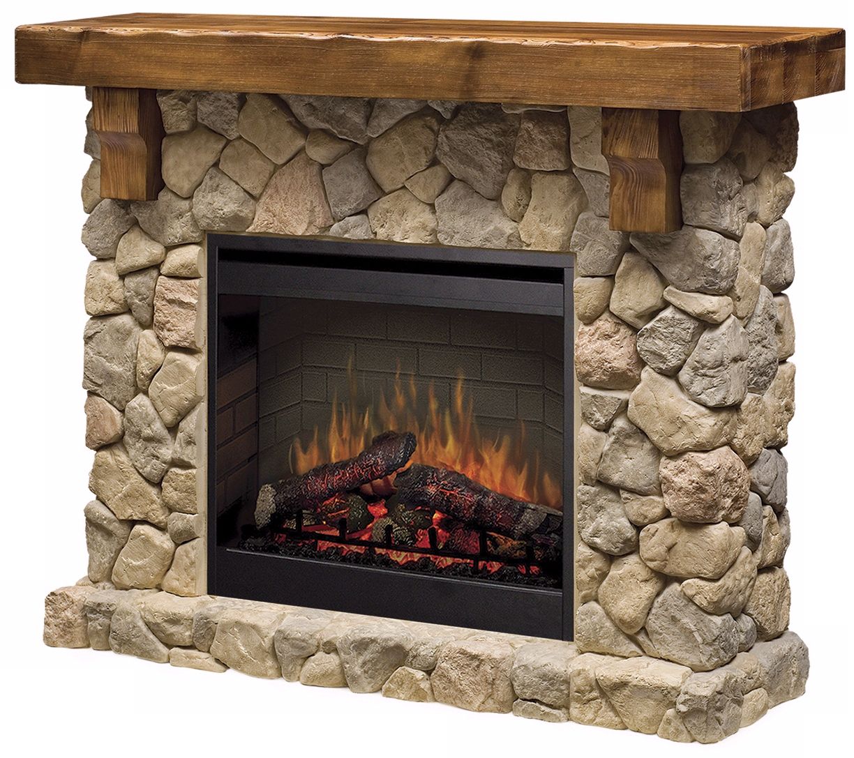 Dimplex Fieldstone Rustic Electric Fireplace