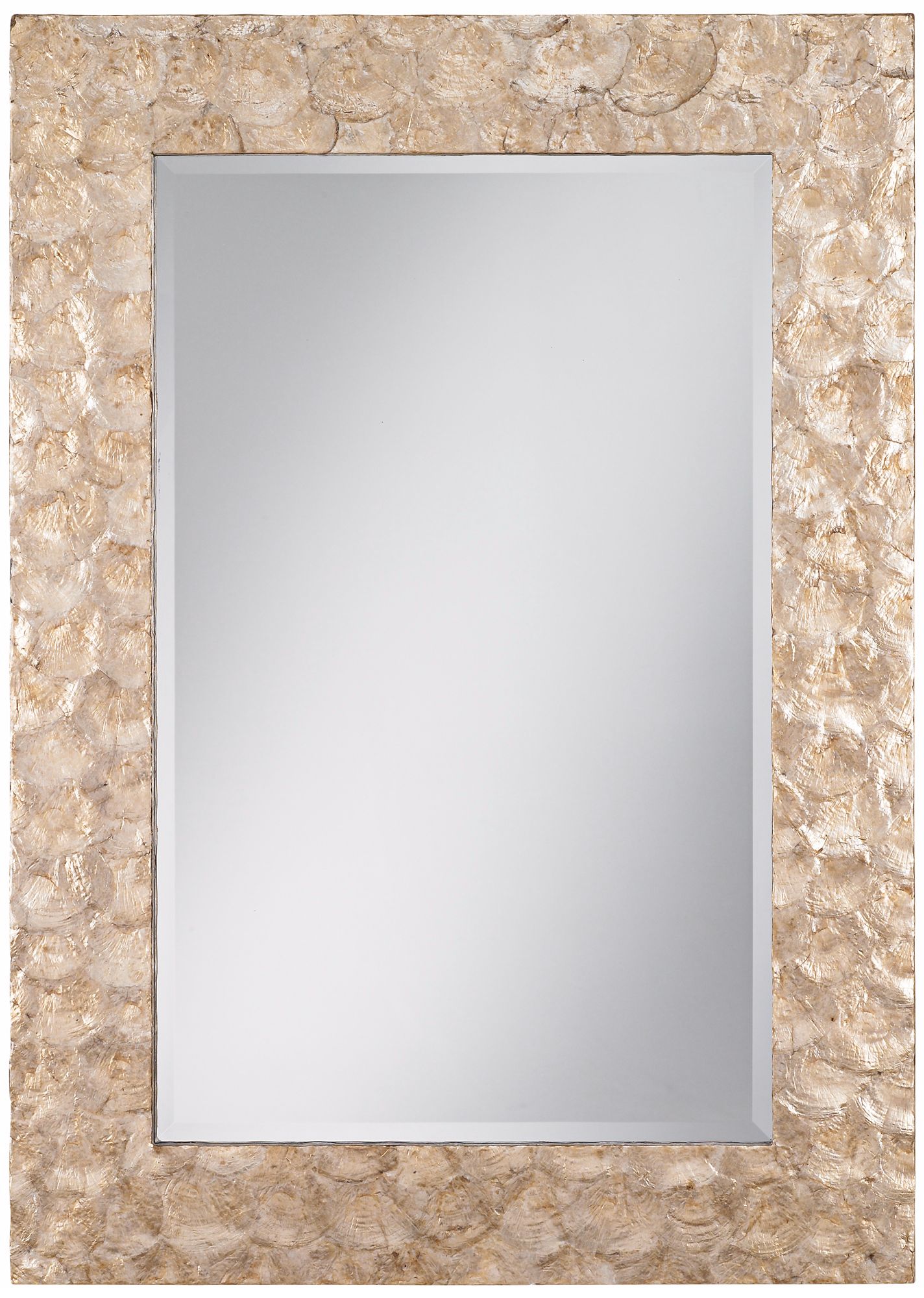 Natural Capiz Shell 40" High Wall Mirror