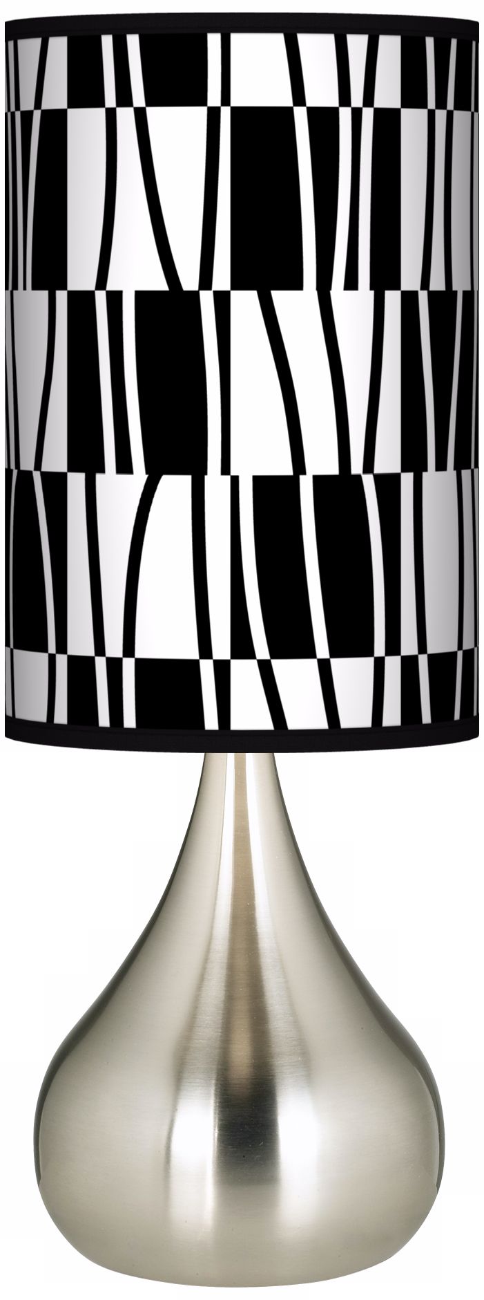 Reverb Black and White Giclee Big Kiss Table Lamp