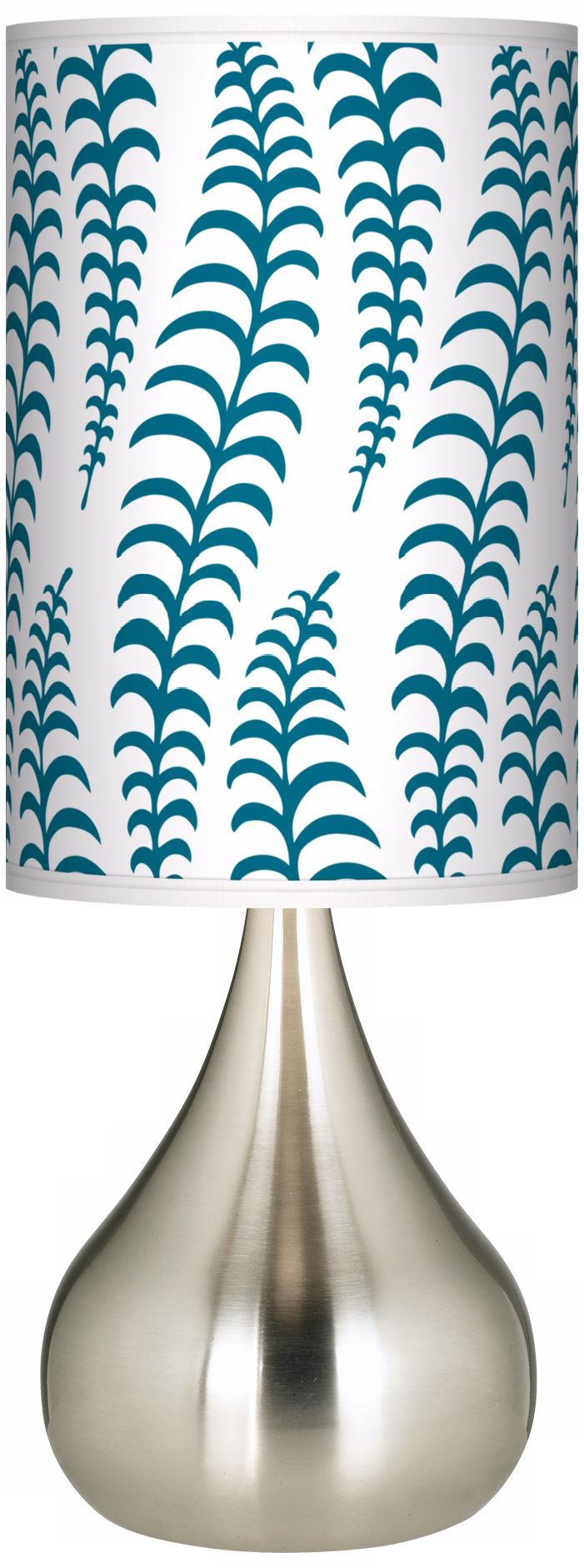 Stacy Garcia Fancy Fern Peacock Giclee Big Kiss Table Lamp