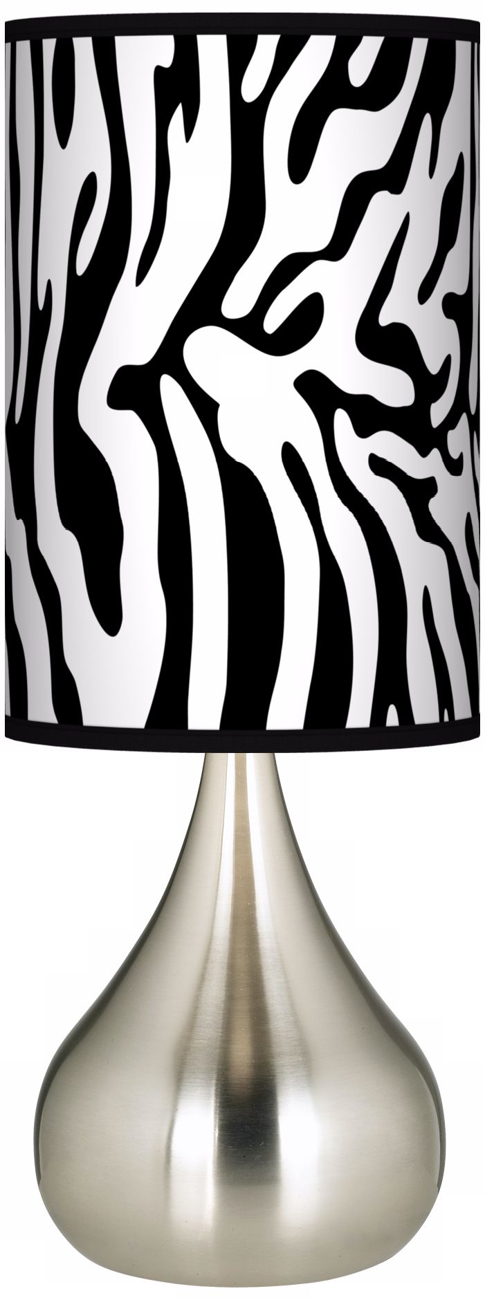 Safari Zebra Giclee Big Kiss Table Lamp